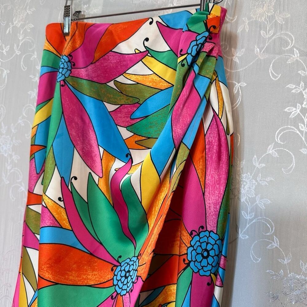 Rachel Zoe Floral Resort Wear Midi Skirt Multicolor Small - Picture 6 of 6